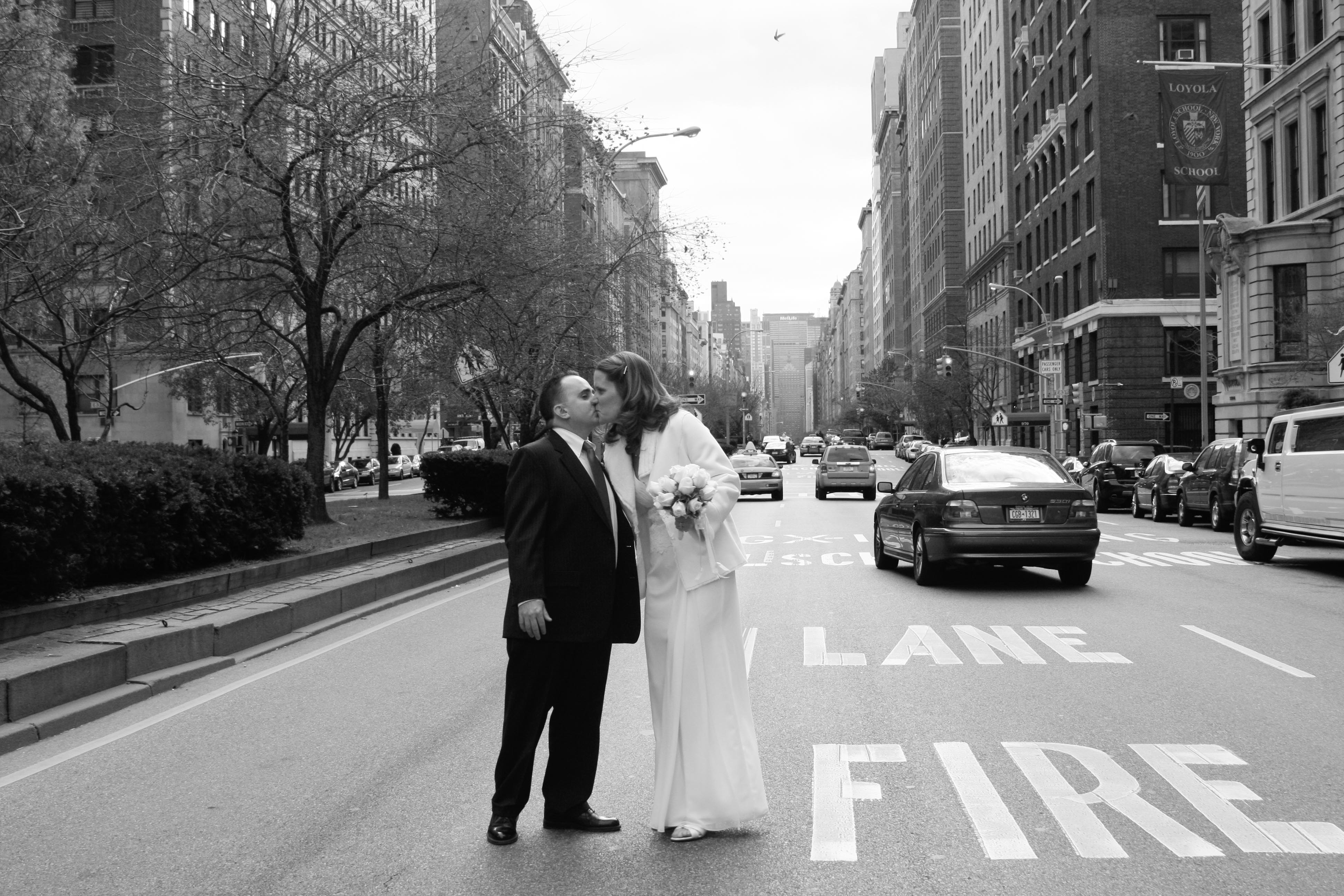 posed couple in city street callalily studios weddings